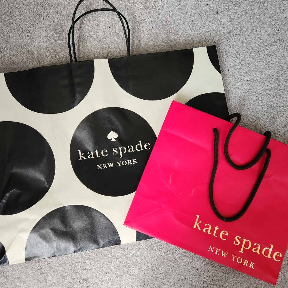 Kate Spade Black and Pink Shopping Bags